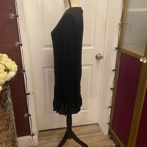 Halston Heritage wool/silk sweater dress with ruffle trim, XS - Picture 9 of 12